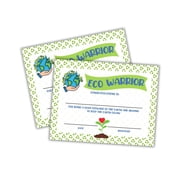 Eco Warrior Sustainability Award Certificate 30pk 8.5x11 Ecology Environmental Recycle Excellence Awareness Green Earth Day