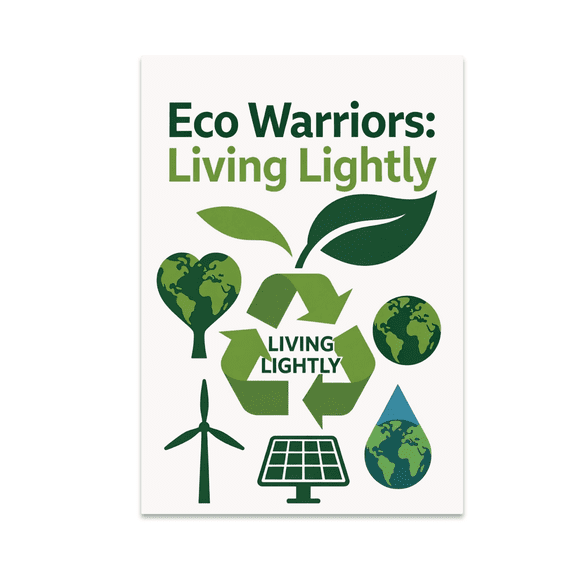 Eco Warriors Living Lightly Poster - Environmental Decor - 13x19 Poster Print