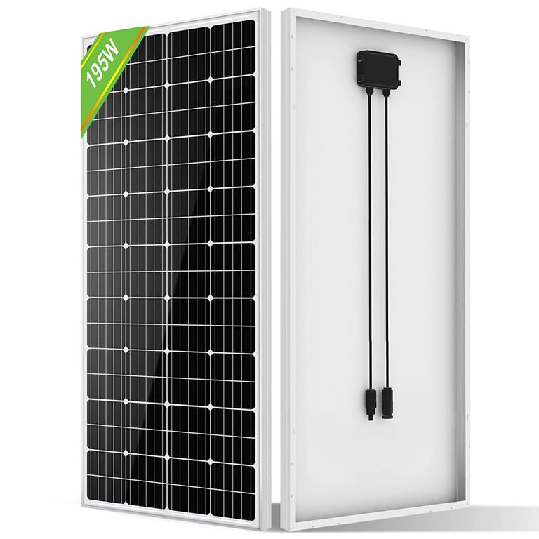 Eco-Worthy 195W 12V Monocrystalline Solar Panel Module for Off-Grid Outdoor PV  Power Generation 