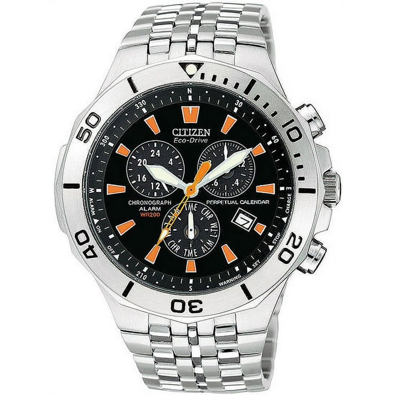 Eco-drive Chronograph Perpetual Calendar Stainless-steel Men's