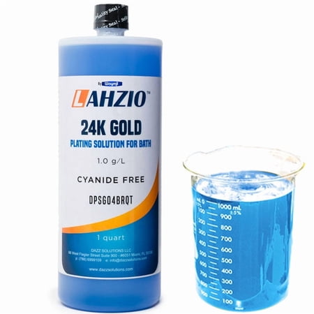 Eco-friendly 24k Color Gold Plating Solution for Bath Plating 1 Quart 32 Oz
