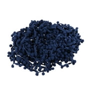 Eco-friendly Ball Lace DIY Small Ball Lace Trim Lace for Dress Scarf Hat Curtain - About 9m (Navy)