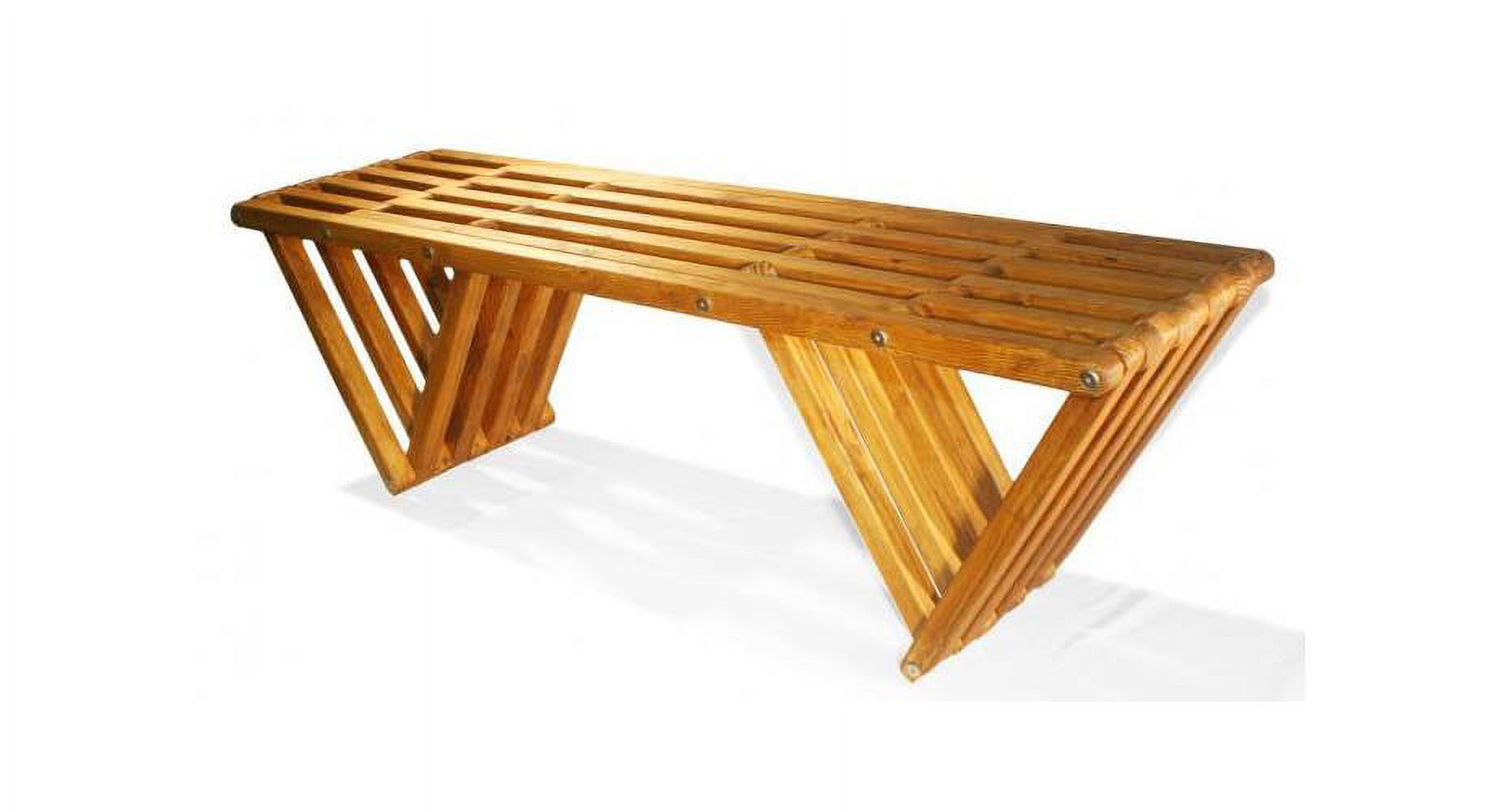 Eco-friendly Bench in Light Brown Finish - image 1 of 4