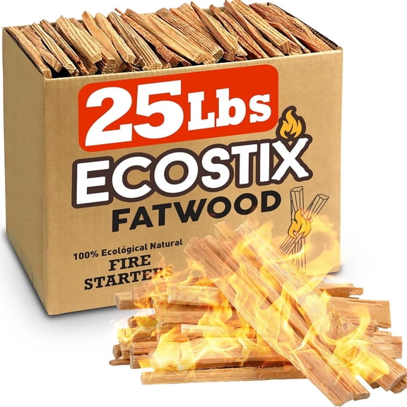 Eco-stix Fatwood Fire Starter Kindling Firewood Sticks - Firestarter For Wood Stoves  Fireplaces Campfires Bonfires 25 Lbs