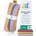 thumbnail image 1 of Eco-wipes Reusable Paper Towels Washable, Pack of 24 – 100% Cotton – Kitchen Towels, 1 of 6
