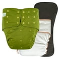 thumbnail image 1 of EcoAble Adult Nighttime Diaper Set - Incontinence Protective Briefs with Fitted and Insert (Medium, Olive Green), 1 of 7