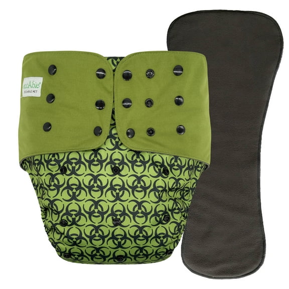 EcoAble Adult Pocket Cloth Diaper 2.0: Incontinence Protection Briefs with Insert (Medium, Bio)