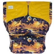 EcoAble Adult Pocket Cloth Diaper 2.0 Reusable Incontinence Protection Briefs Small, Cosmic Realm