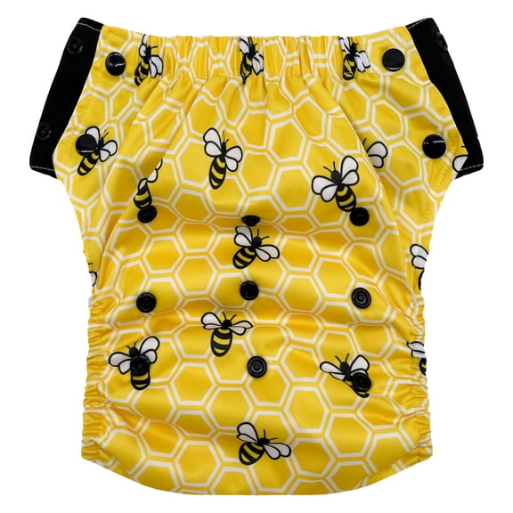 EcoAble Hybrid Cloth Diaper: Potty Training, Swim, Special Needs, PUL (Sz 2, Honeycomb)