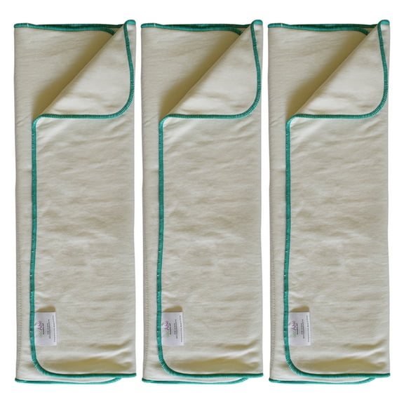 EcoAble Incontinence Prefold Booster Pad: Cloth Diaper Absorbency Insert for Special Needs Adults, 3-pack (Prefold Insert ONLY, Small)