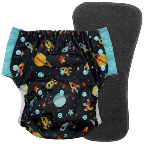 EcoAble Special Needs Incontinence Pull-On Diapers for Kids Ages 6-16 (Blast Off, Junior 3)
