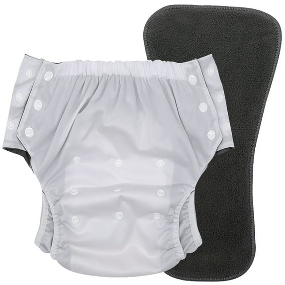 EcoAble Special Needs Incontinence Pull-On Diapers for Kids Ages 6-16 (Pure White, Junior 2)