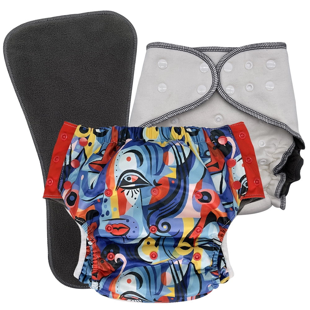 Reusable Cloth Incontinence Diaper for Kids 6–16, Overnight Absorbency ...