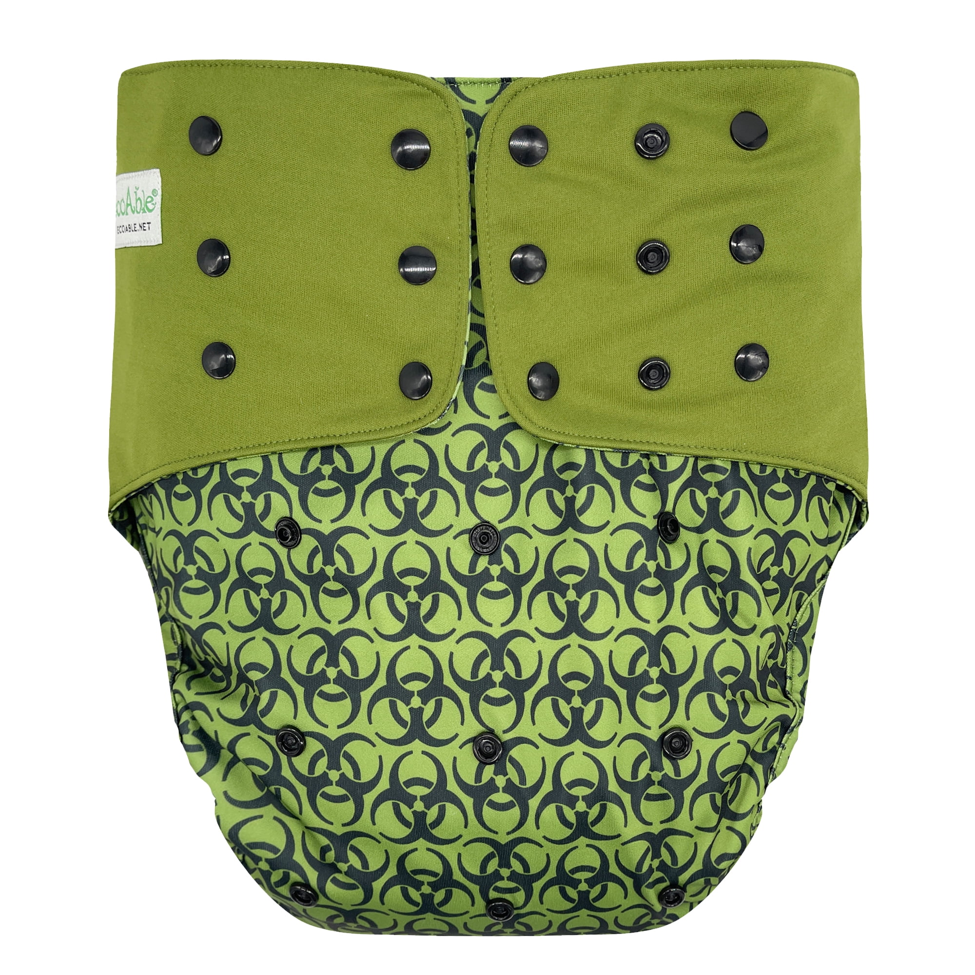 EcoAble Unisex Adult's Cloth Diaper Cover 2.0 - Reusable Incontinence Protective Briefs (Medium, Bio)