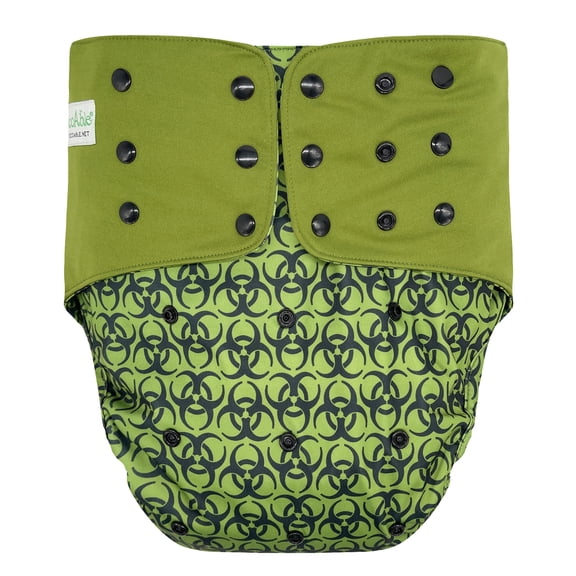 EcoAble Unisex Adult's Cloth Diaper Cover 2.0 - Reusable Incontinence Protective Briefs (Small, Bio)
