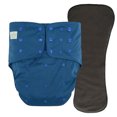 thumbnail image 1 of EcoAble Unisex Adult's Cloth Diaper Cover 2.0 - Reusable Incontinence Protective Briefs with Insert (Large, Navy Blue), 1 of 6