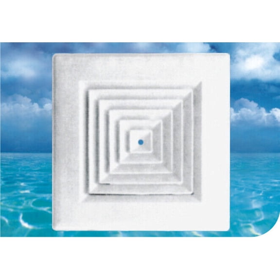 EcoAir Air Diffuser - Plastic - Will Not Rust - Lay-in 24" x 24" - 6" Collar