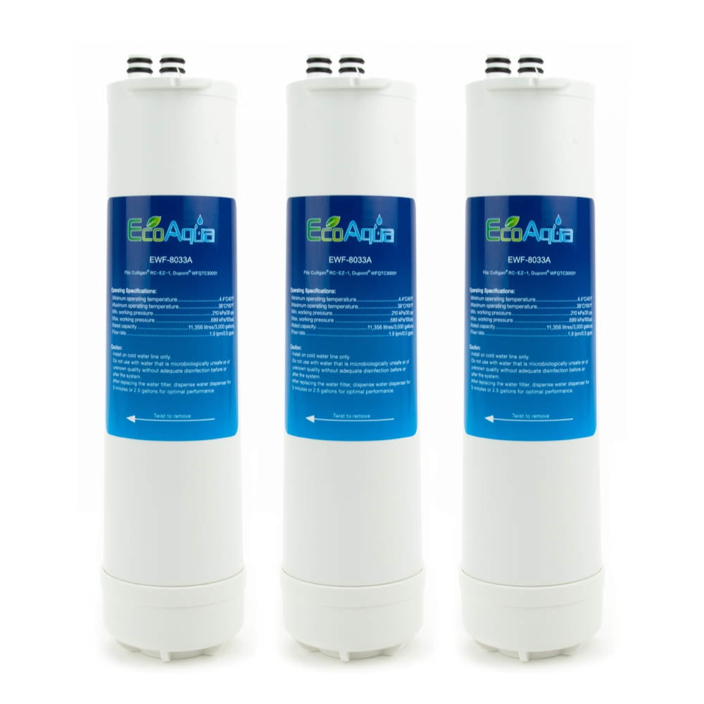 EcoAqua Replacement for Culligan RC-EZ-1 Filter, 3-Pack