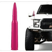 EcoAuto Badass Car Antenna Replacement for Dodge Ram & Ford F150 F250 F350 Super Duty Ford Raptor Bronco Trucks - Anti-Theft Design-Radio Antenna for Truck 1990 - Current (Pink)