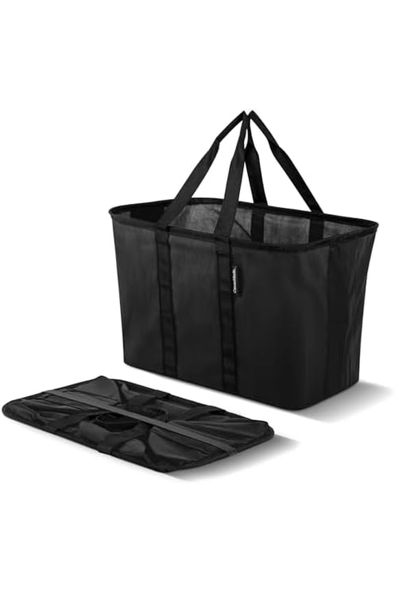 EcoBasket Reusable Grocery Tote - Collapsible Storage Shopping Organizer - Heavy Duty Utility Bag Home
