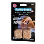 EcoBio-Block Water Clarifier for Fish Tank, Aquarium Supplies Odor Remover Rock, 2-Count, Nano