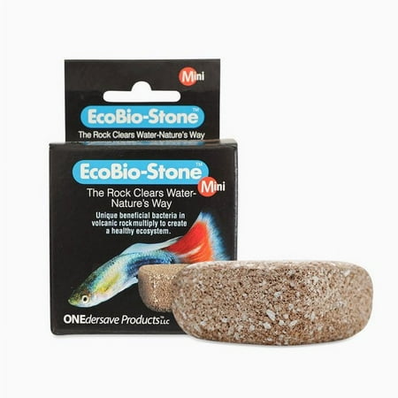 EcoBio-Block Water Clarifier for Fish Tank, Natural Fish Tank Rock Cleaner and Odor Remover, Small