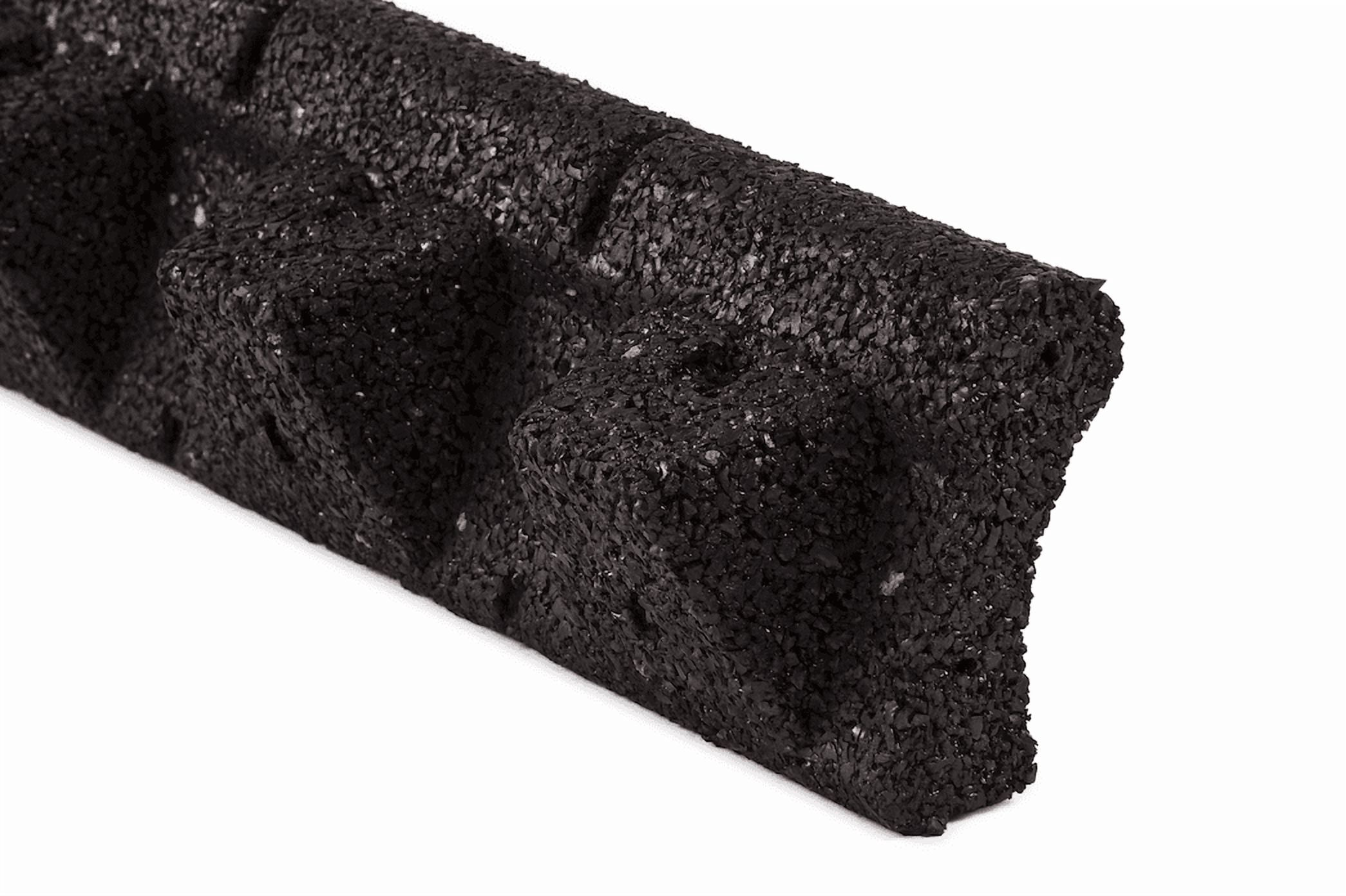EcoBorder EarthCurb Black Recycled Rubber 4ft Lawn Edging (4pc Box)