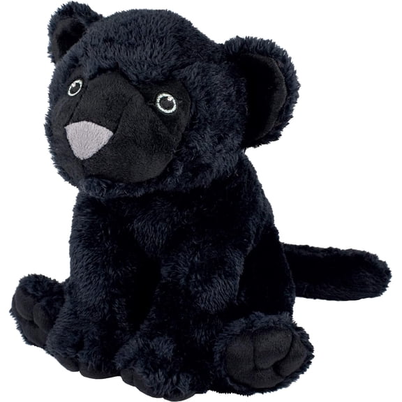 EcoBuddiez - Black Panther from Deluxebase. Small 15cm Soft Plush Animals made from Recycled Plastic Bottles. Eco-Friendly Cuddly Gift for Kids and Cute Stuffed Animal Toy for Toddlers.