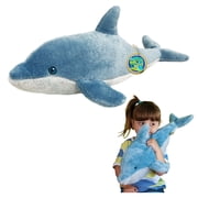 EcoBuddiez - Dolphin by Deluxebase. 20" Eco-Friendly Dolphin Plush Toy Made from Recycled Bottles