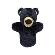 EcoBuddiez Hand Puppet   Black Bear by Deluxebase. Plush Toy Made from Recycled Bottles for Kids