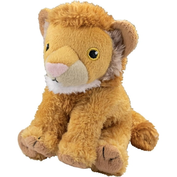 EcoBuddiez - Lion from Deluxebase. Small 15cm Soft Plush Animals Made from Recycled Plastic Bottles. Eco-Friendly Cuddly Gift for Kids and Cute Stuffed Animal Toy for Toddlers.