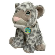 EcoBuddiez - Snow Leopard from Deluxebase. Medium 8 inch Soft Plush Toy made from Recycled Plastic Bottles. Eco-Friendly Cuddly Gift for Kids and Cute Animal Soft Toy for Toddlers.