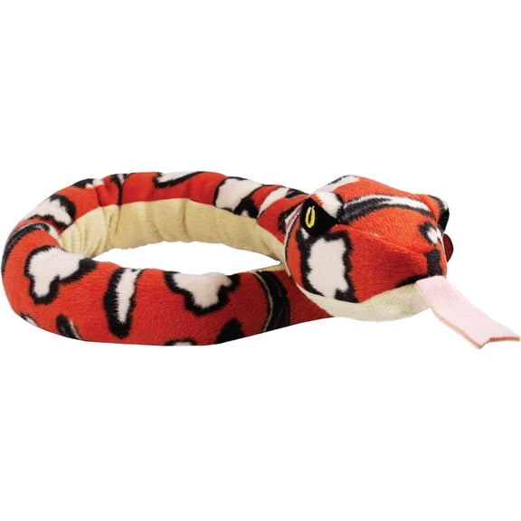 EcoBuddiez Sssnakes Red Tree Python from Deluxebase 70cm Soft Plush Snake Made from Recycled Plastic