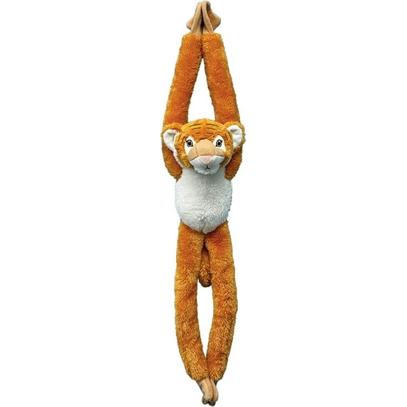 EcoBuddiez Tree Huggers – Tiger by Deluxebase | 72cm Hanging Soft Toy Made from Recycled Bottles