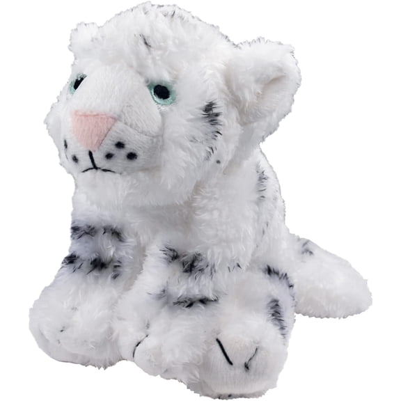 EcoBuddiez White Tiger Plush by Deluxebase. 15cm Soft Toy Made from Recycled Plastic Bottles