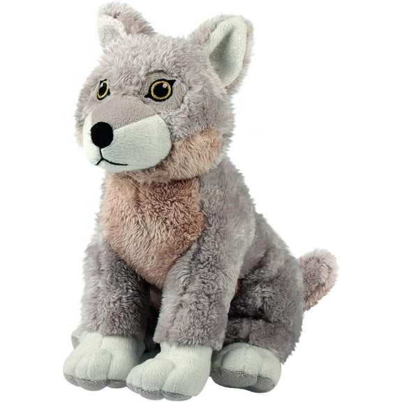 EcoBuddiez Wolf from Deluxebase 18cm Soft Plush Toy Made from Recycled Plastic Bottles