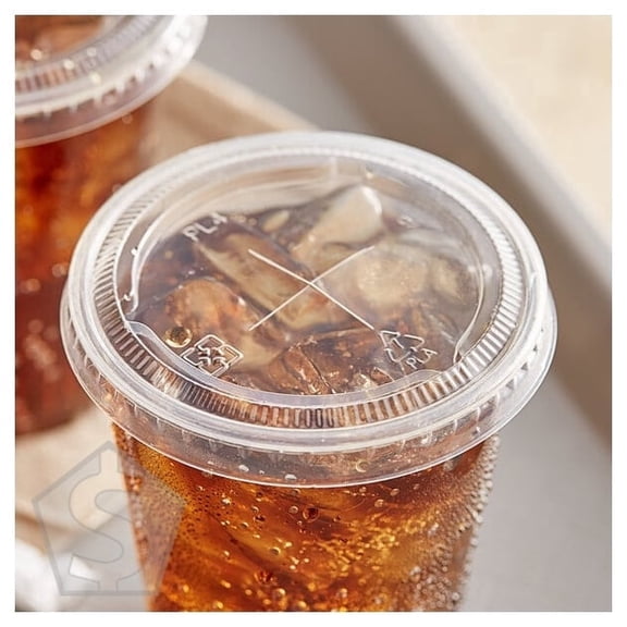 EcoChoice 7 oz. PLA Compostable Plastic Cold Cup Lid with Straw Slot - 1,000/Case