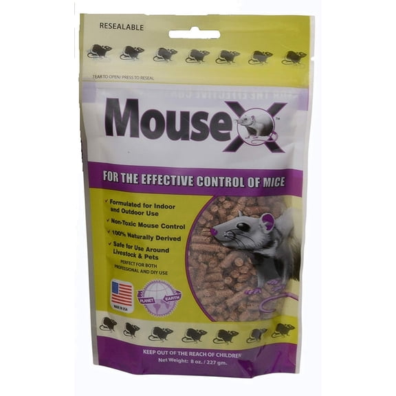 EcoClear Products 620200-6D MouseX Pellets - Effective for All Species of Rats and mice, 8 oz. Bag