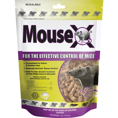EcoClear Products 620201, MouseX All-Natural Non-Toxic Humane Mouse Killer Pellets, 1 lb. Bag