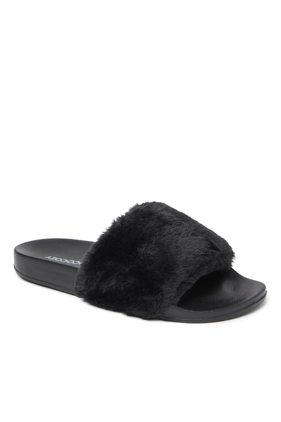 EcoCozy Women's Sustainable Faux Shearling Slide Sandal