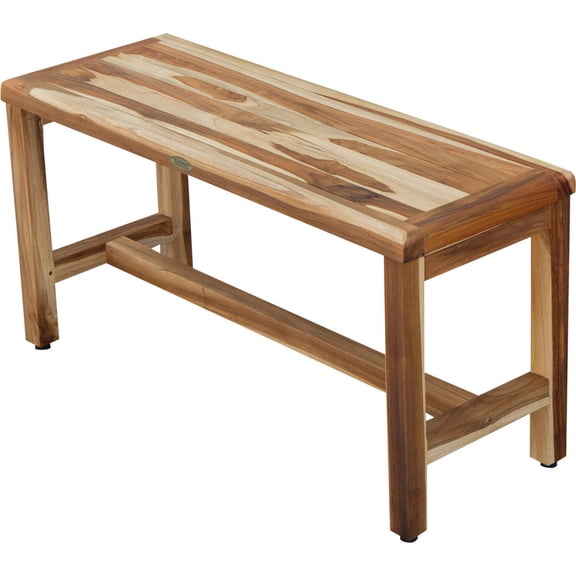 EcoDecors Eleganto 48" Teak Wood Shower Bench in EarthyTeak Finish
