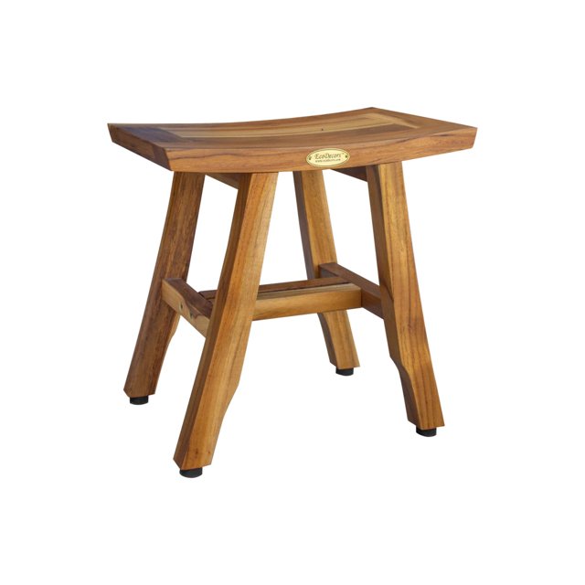 EcoDecors® Satori® 14 Teak Wood Shower Bench in EarthyTeak Finish