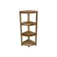 thumbnail image 1 of EcoDecors® SnazzyCorner® 38" Teak Wood 4-Tier Corner Shelf in EarthyTeak Finish, 1 of 11