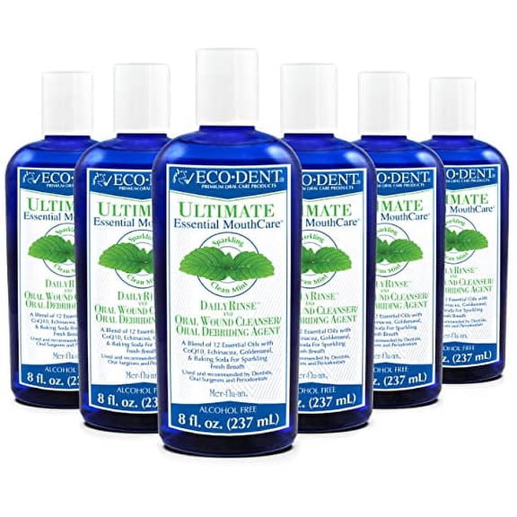 EcoDent Ultimate Sparkling Clean Mint Daily Mouth Rinse (8 Fl Oz, 6 per case)