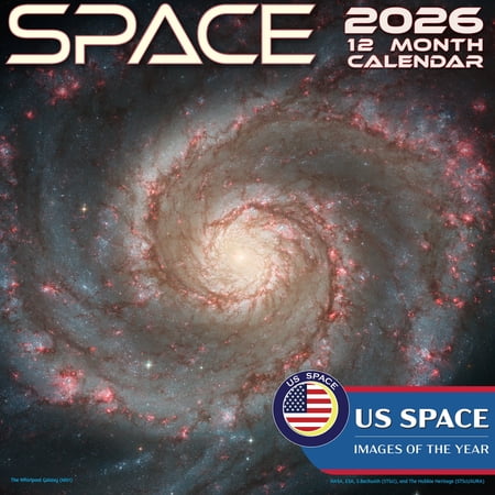 EcoEarth 12-Month Vertical Wall Calendar, Space, 11" x 17", 2026 Calendar