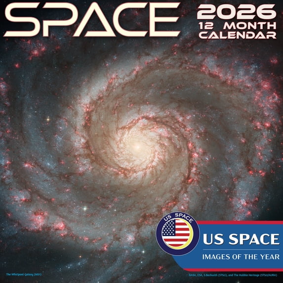 EcoEarth 12-Month Vertical Wall Calendar, Space, 11" x 17", 2026 Calendar