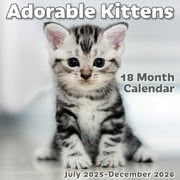 EcoEarth 18 Month Vertical Wall Calendar, Cute Kittens, 11" x 17", Jul 2025-Dec 2026