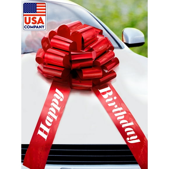 EcoEarth 18 Inch Big Red Birthday Bow, Giant Car Bow / Gift Bow (US Company)