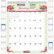 EcoEarth 18-Month Vertical Wall Calendar, Blossoms, 8.5" x 11", July 2026 - December 2027