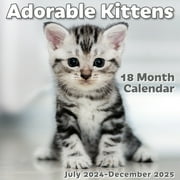 EcoEarth 18-Month Wall Calendar for July 2024 - December 2025, Vertical 11x17 Hanging Cute Kittens Monthly Calendar 100% Biodegradable